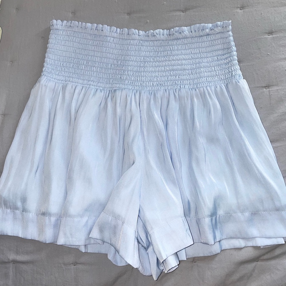 Light Blue Scrunch Waist Shorts